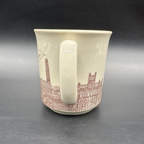 Brooklyn Skyline Ceramic Coffee Mug Jordan Awan Fishs Eddy Cup Beige Brown - Picture 3 of 10